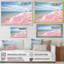 «Pink Minimalisme Beach Landscape I - Coastal Beach», art mural encadré-1508932369-1508932368