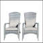 Chaise de patio avec coussins (coussin gris)