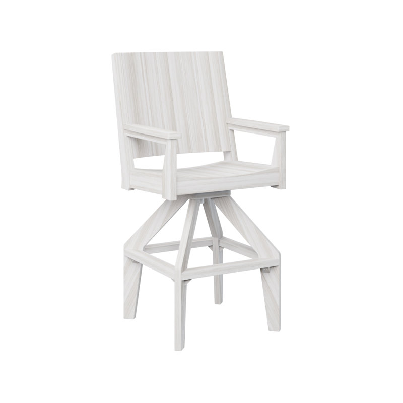 Mayhew Outdoor Bar Stool, Seashell, 28.5"