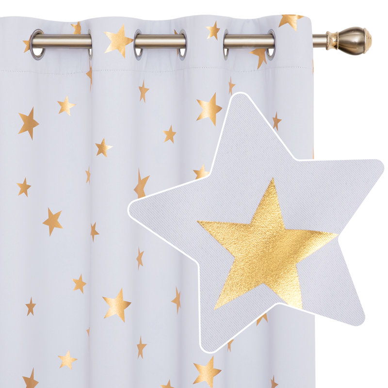 Marcela Eyelet Room Darkening Thermal Curtain, Greyish White, Width 132 x Drop 160 cm