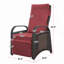 Fauteuil inclinable d'extérieur réglable en osier avec coussin confortable-1649071878