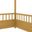 Lit de plancher en bois avec cadre de toit de maison-870648947-870648950