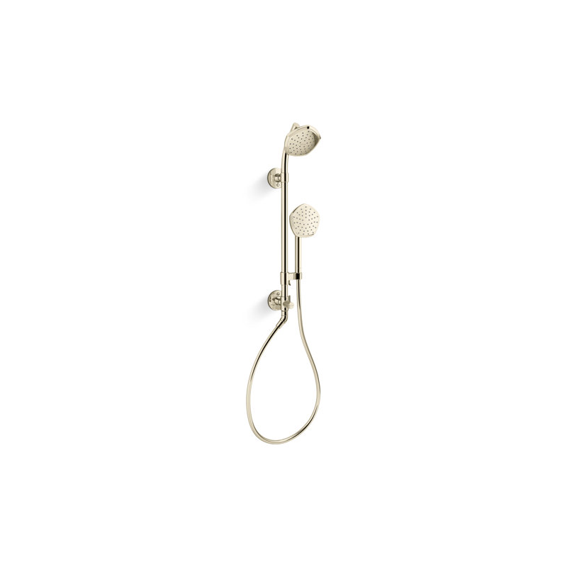 Hydrorail-S Occasion Shower Column Kit With Showerhead And Handshower 1.75 Gpm, Vibrant French Gold