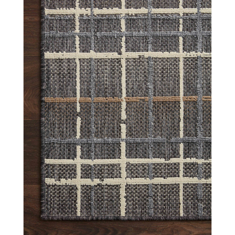 Pesina II Charcoal / Multi Indoor/Outdoor Area Rug, Square 1'6"