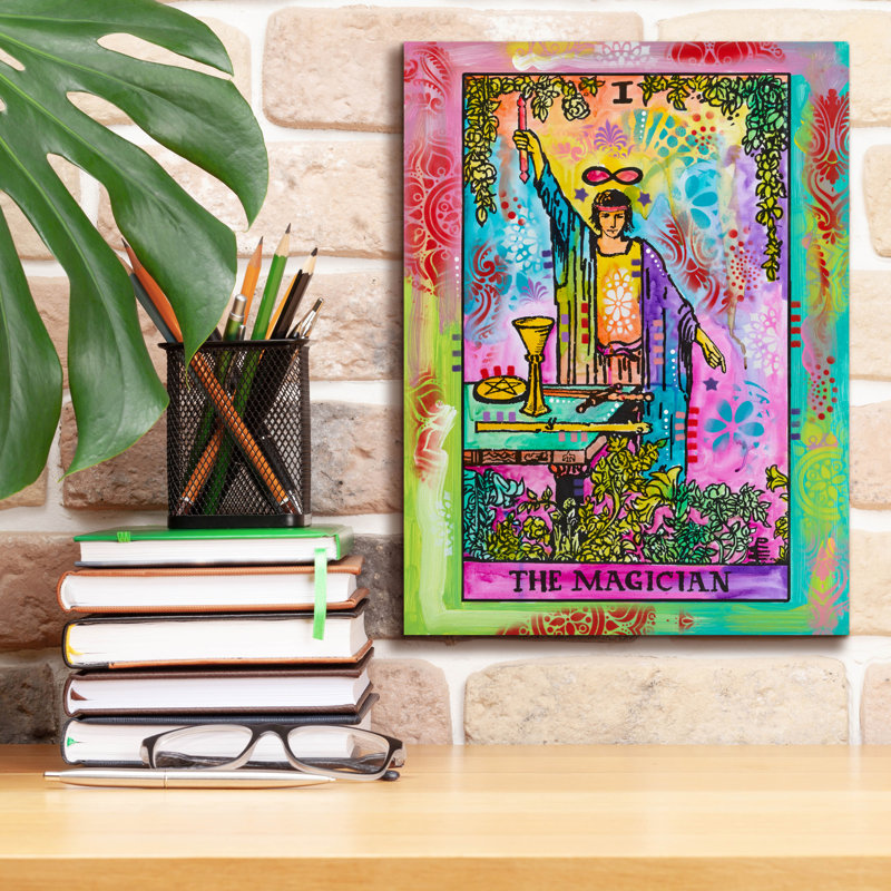 Bungalow Bungalow «Tarot - The Magicien» par Dean Russo, art mural sur toile, H 16 po x l 12 po x P 0,75 po
