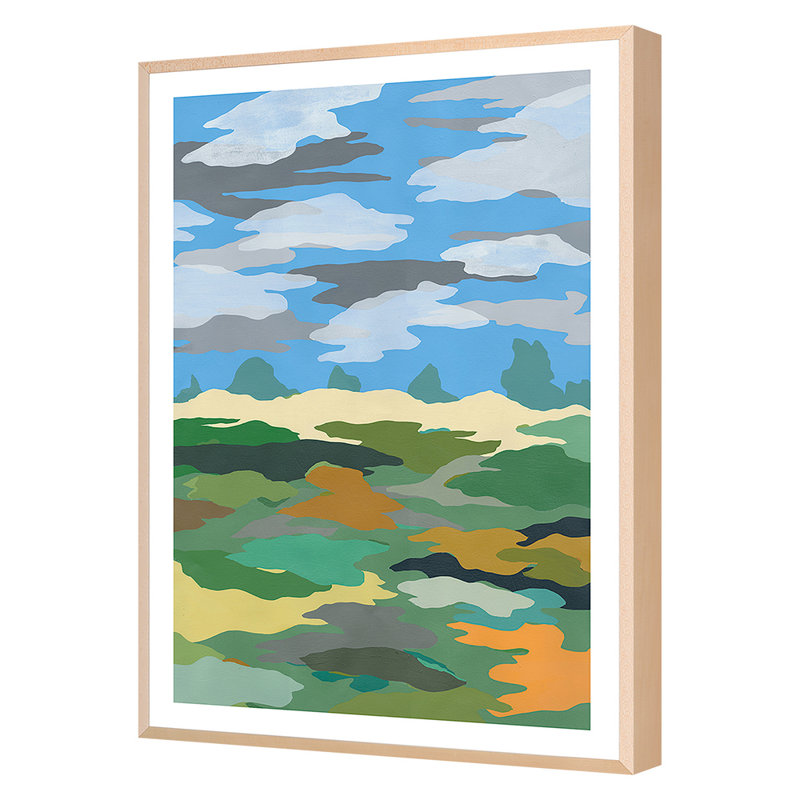 Camoscape 2 Print by Goderwis, Kyle, Maple Framed, 41" H x 29" W