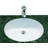 EAGO 15'' White Porcelain Oval Bathroom Sink with Overflow