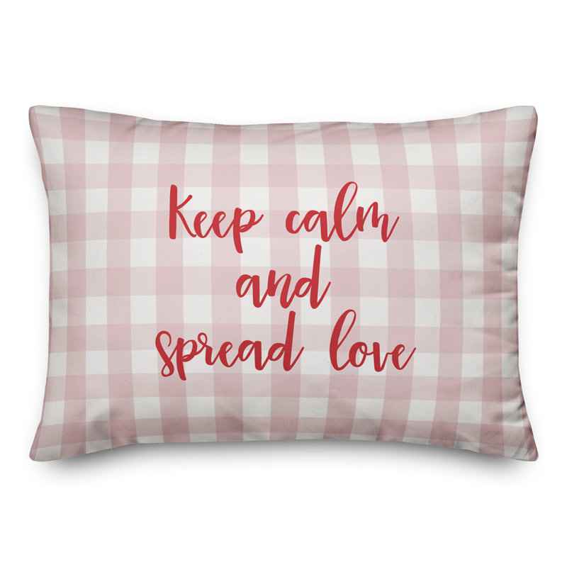Plaid Throw Pillow, Red/Pink