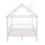 Lit de maison en bois équipé d'une clôture protectrice