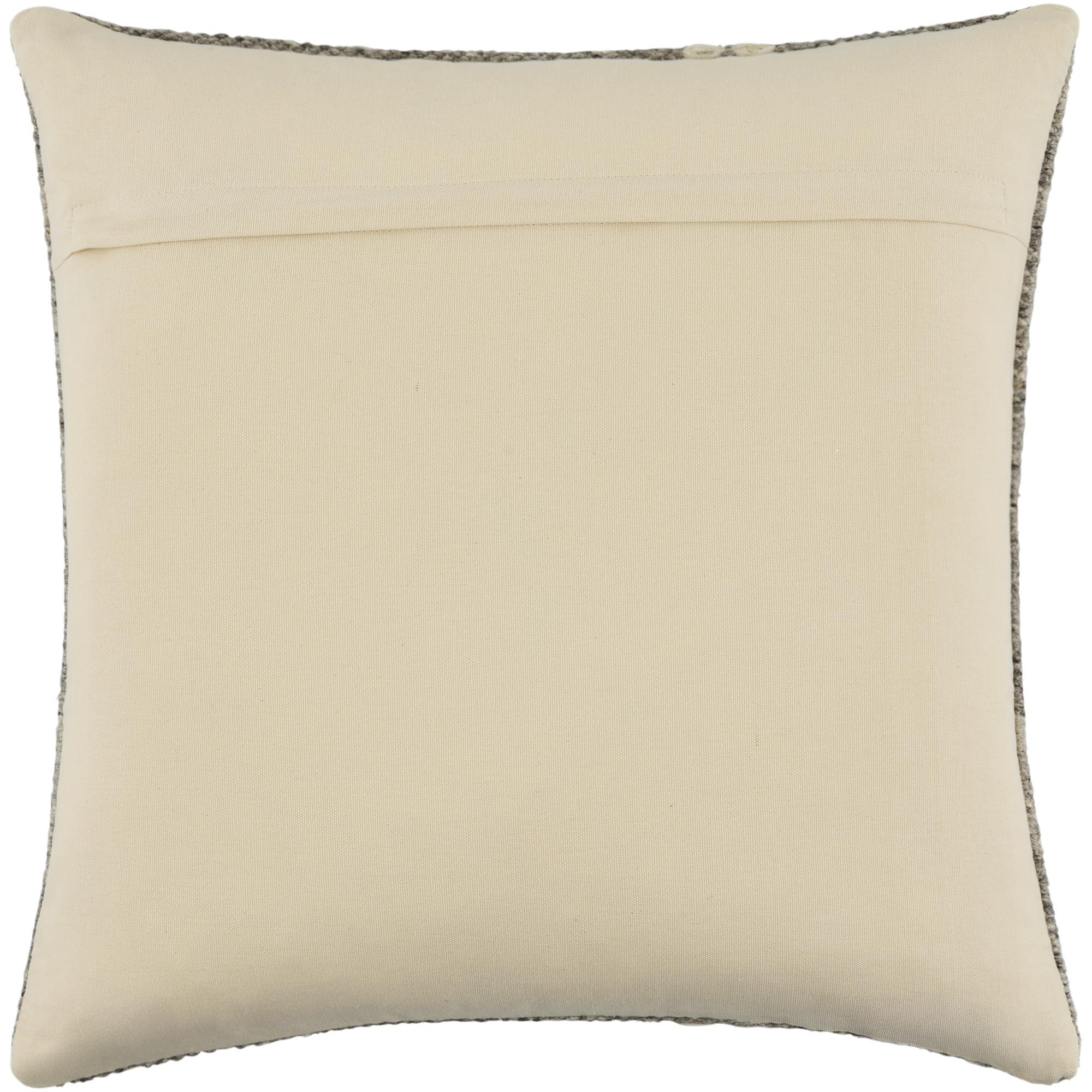 Jundah Accent Pillow, Gray, Square 18", Duck Down