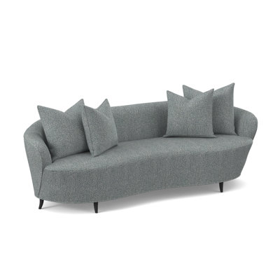 Boomerang 94 " Chenille and Velvet Sofa