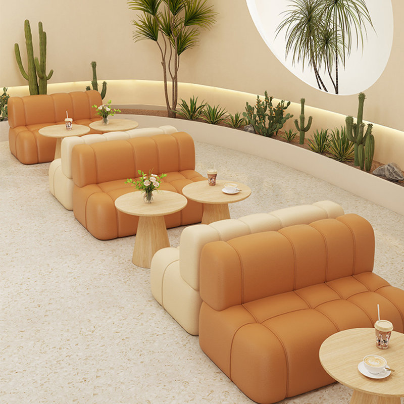 Banc rembourré en similicuir Hymara, H 47,24 po x l 30,71 po x P 27,56 po, Beige