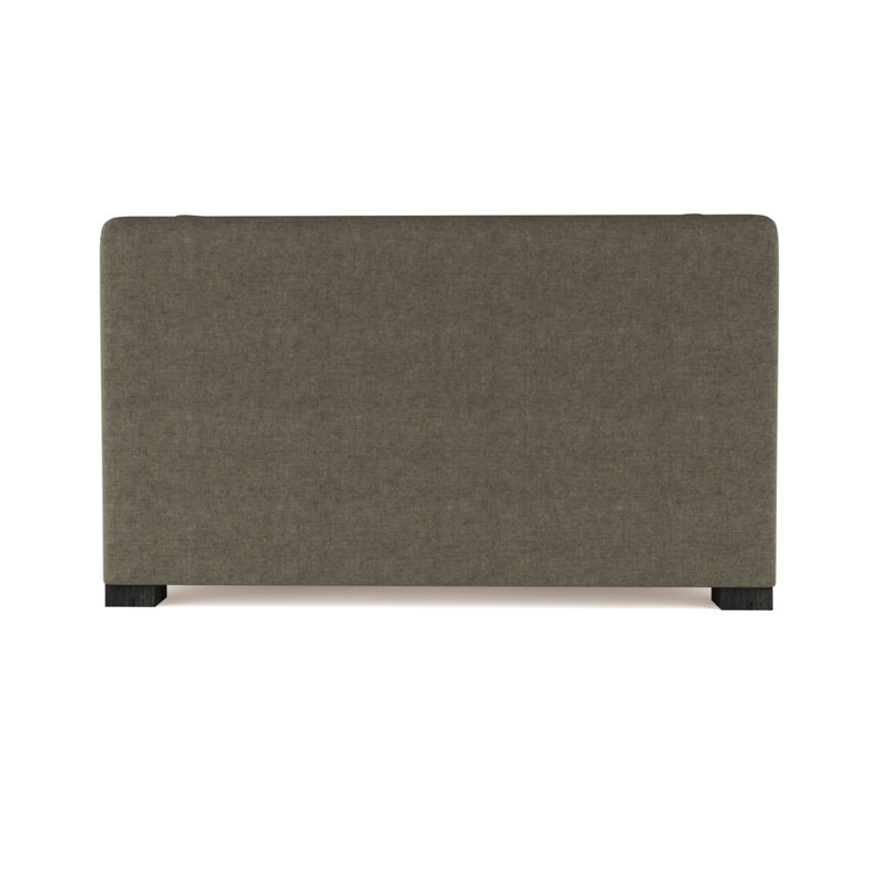 Crosby Slope Arm Loveseat, Ebony, Crushed Velvet Chocolate, 32.5" H x 60" W x 43" D