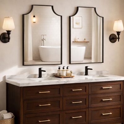 Miroir de salle de bain en métal