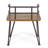 2 Rustic Patio - Wood Seats, Iron Frames, Finish, For Outdoor Use Industrial Chair 2 Chairs, Stylish Look