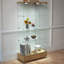 Vitrine moderne en verre avec lumières DEL-663844875