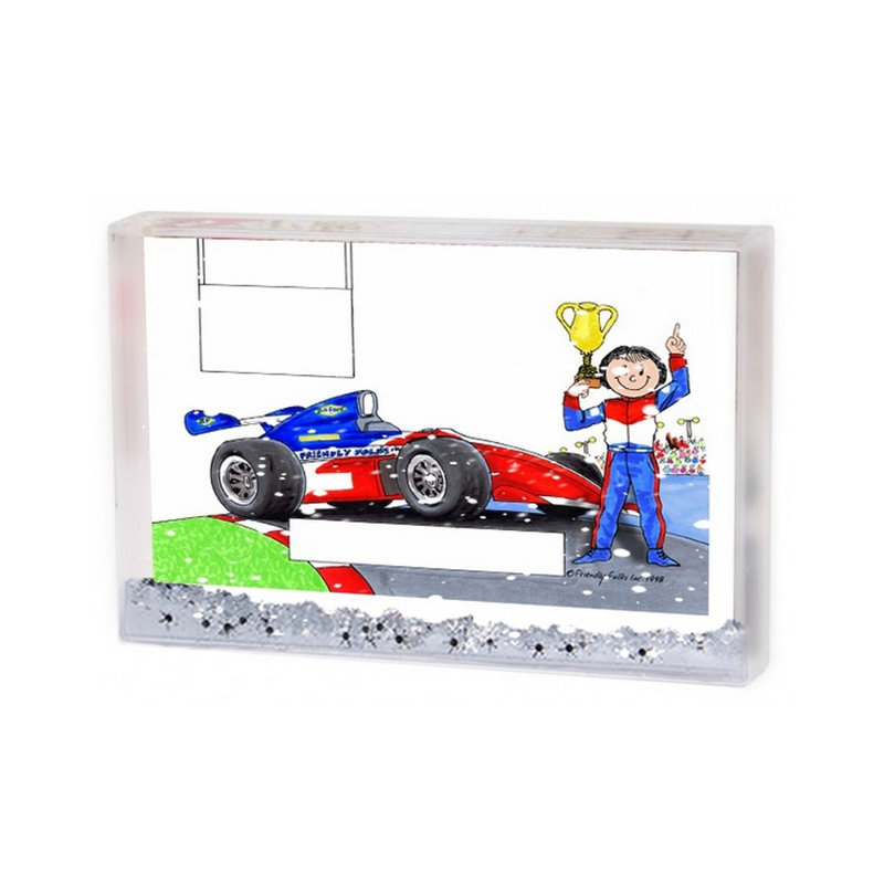 Pilote de voiture de course personnalisé, Indy, H 2,5 po x l 3,75 po x P 1 po, Oui