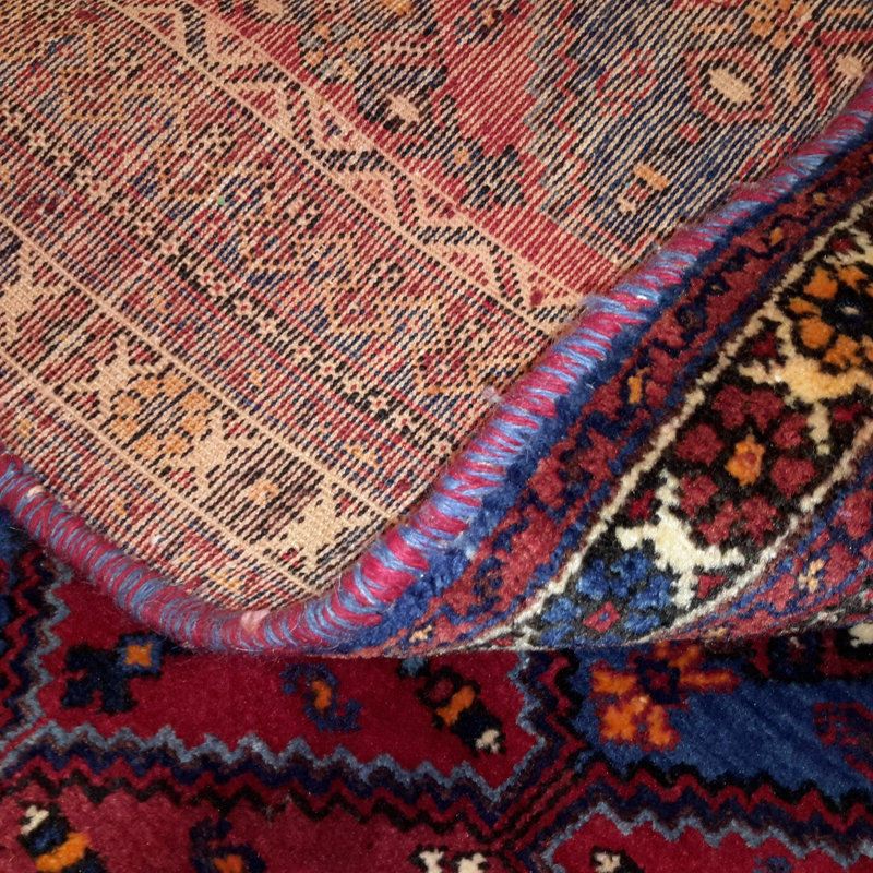 Isabelline Hand Made Transitional Large Red Area Rug - 4'4'' X 6'9''