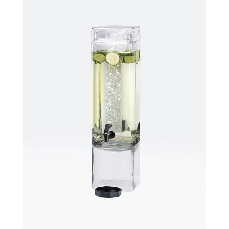 3 Gallon Square Acrylic Dispenser with Infusion Chyamber