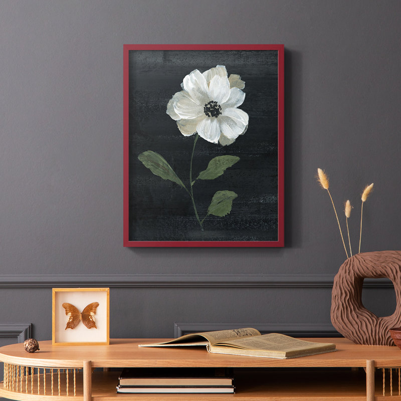 Country Botanical I, reproduction encadrée - bois massif, Rouge, H 10 po x l 8 po