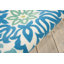 Tapis d'extérieur à motif géométrique bleu / vert Wifrith-838438286