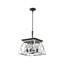 Lustre rustique 4 lumières Farmhouse | Luminaire suspendu blanc en fer et bois pour salle à manger-598620651-598620654-598620653