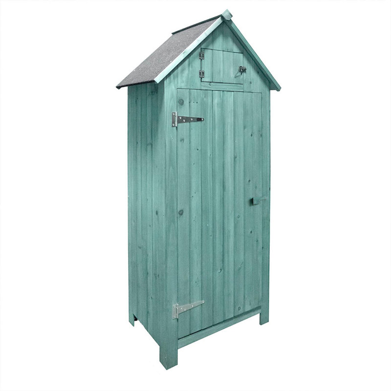 Solid Wood Shiplap Apex Tool Shed, Green