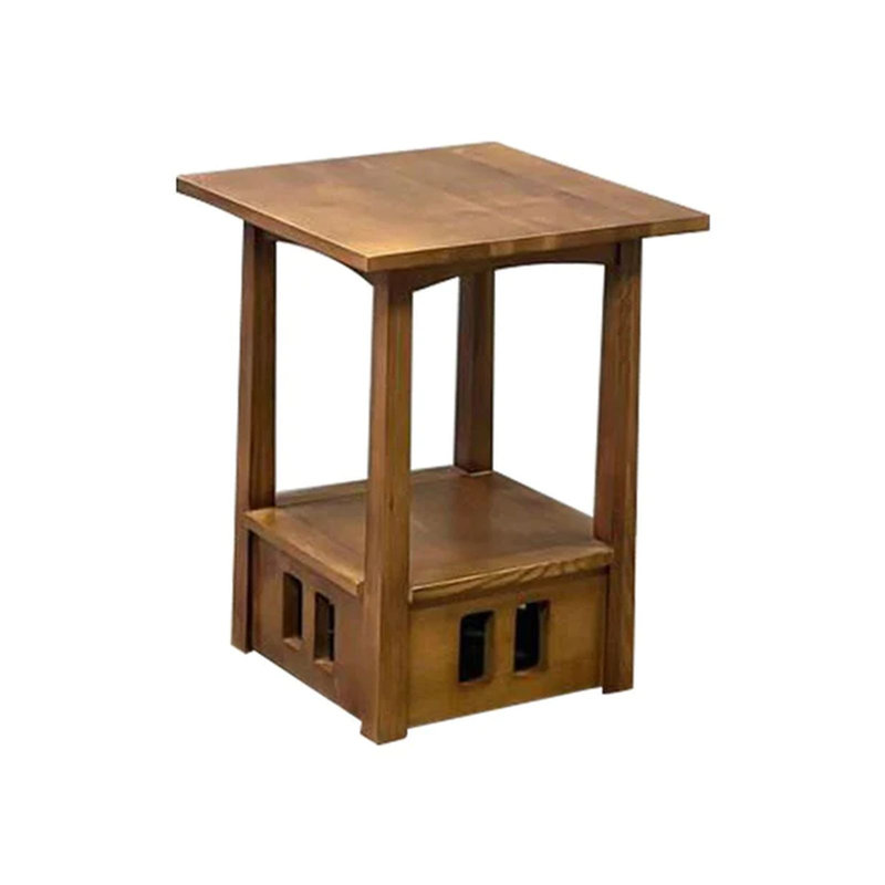 Hardester Solid Wood End Table, Walnut