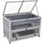 Cage à hamster gris, enceinte en bois avec tunnels, plateau amovible, roulettes, façade et plateau ouvrant, conçu pour une cage de confort en gris, façade supérieure, activité de tunnel d'escalade équipée