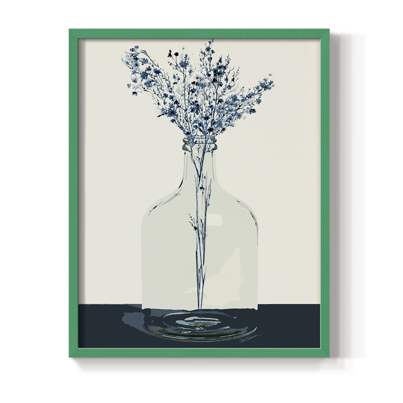 «Bottled Lace II», reproduction encadrée - bois massif, H 11 po x l 9 po, Vert