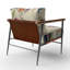 Chaise avec accoudoirs rembourrée Painted Blossoming Wildflowers I-1034039519