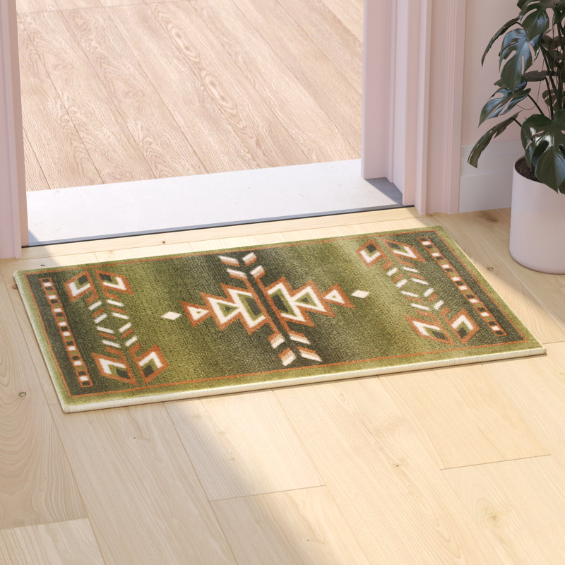 Tapis d'intérieur à motif polyvalent de style sud-ouest Akyah, Rectangle de 2 pi x 3 pi