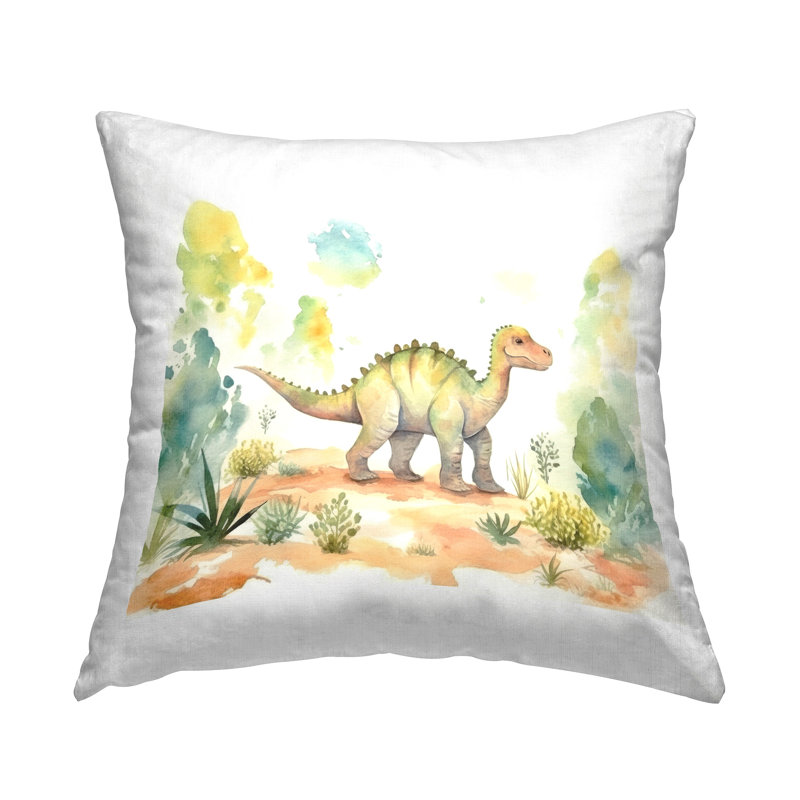 Design de coussin décoratif Roaring Jurassic World par Lazar Studio