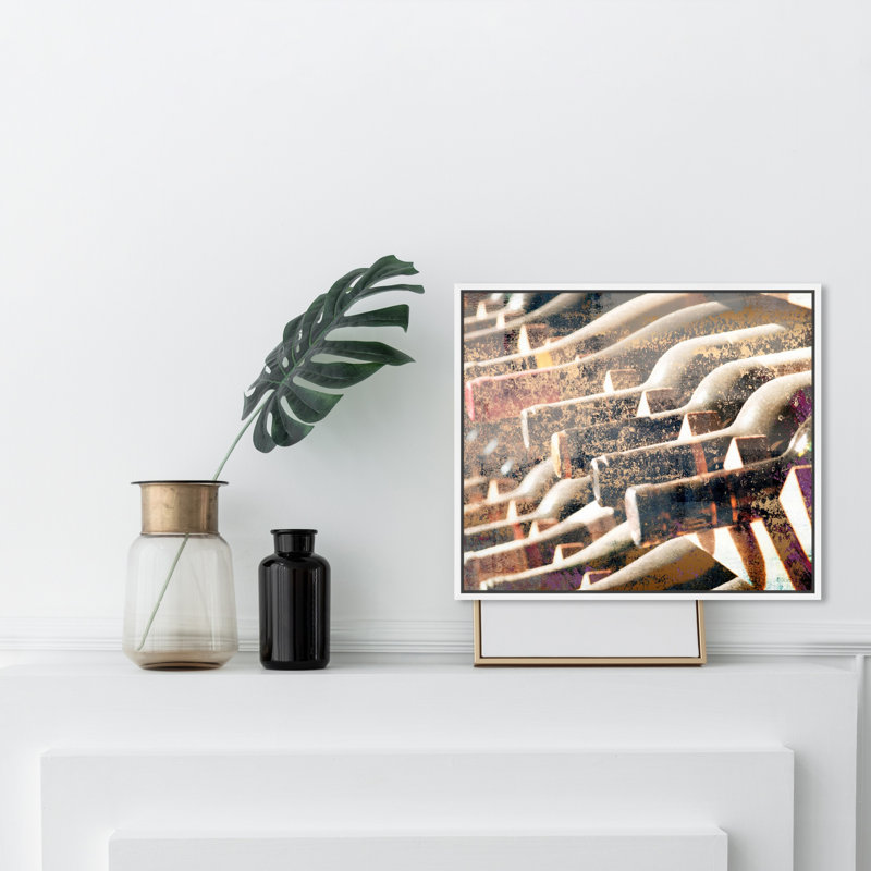 « Boissons et spiritueux dans la cave », impression d’art graphique sur toile, H 30 po x l 36 po x P 1,5 po, Cadre blanc