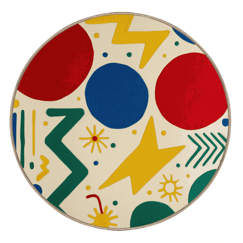 Retro Riff Rug, Round 3'