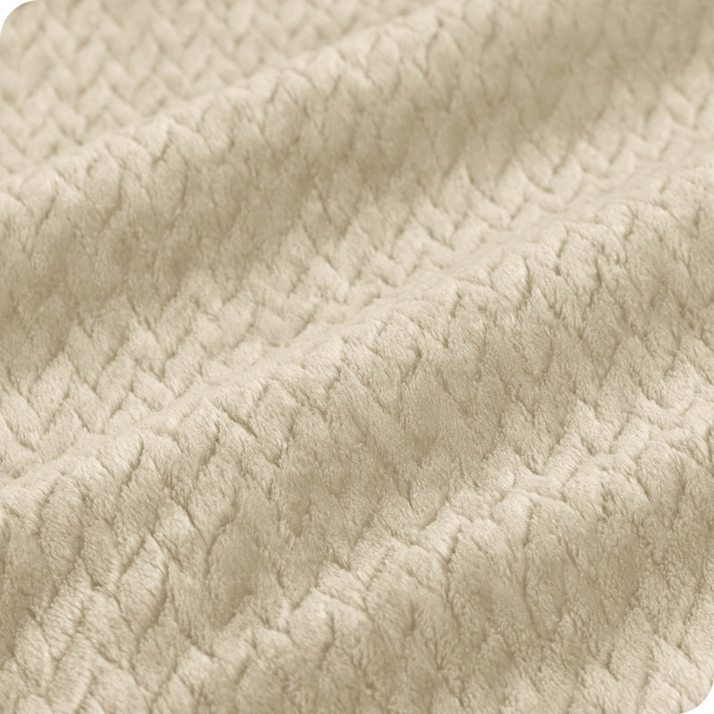 Couverture texturée Microplush, Très grand, Huître
