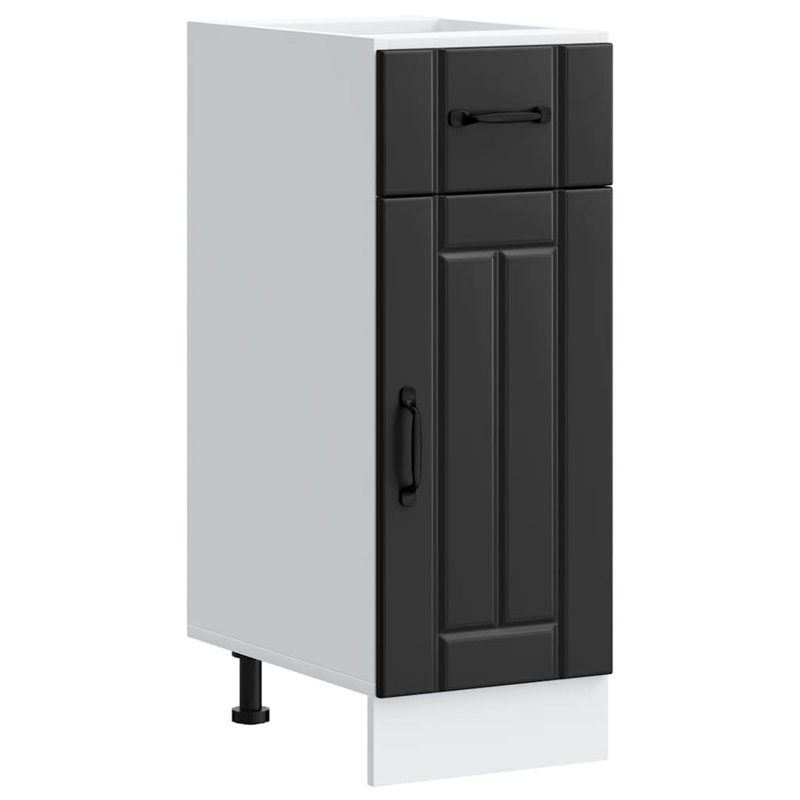 Kitchen Base Cabinet Lucca Engineered Wood, Black