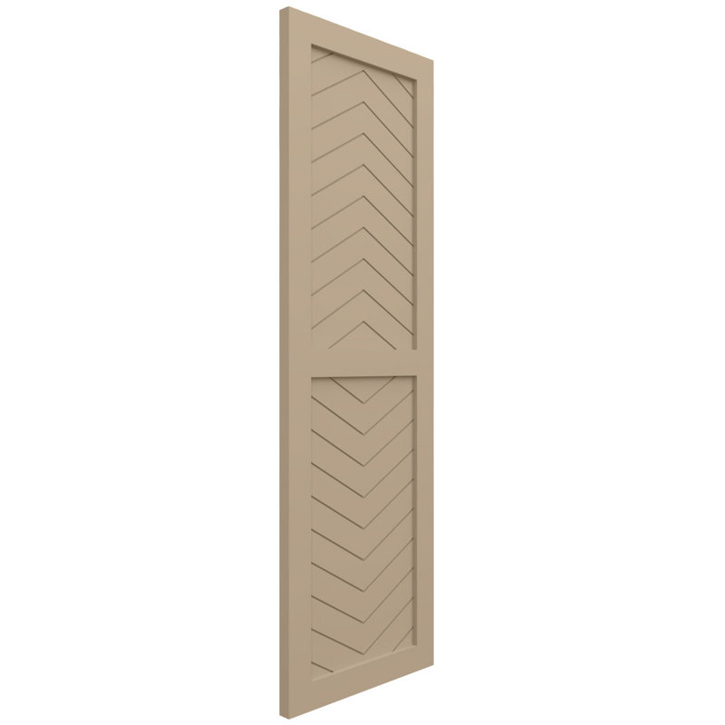 Volets de style moderne à deux panneaux EnduraCore, 12"W, 43"H, Avec une couche d'apprêt