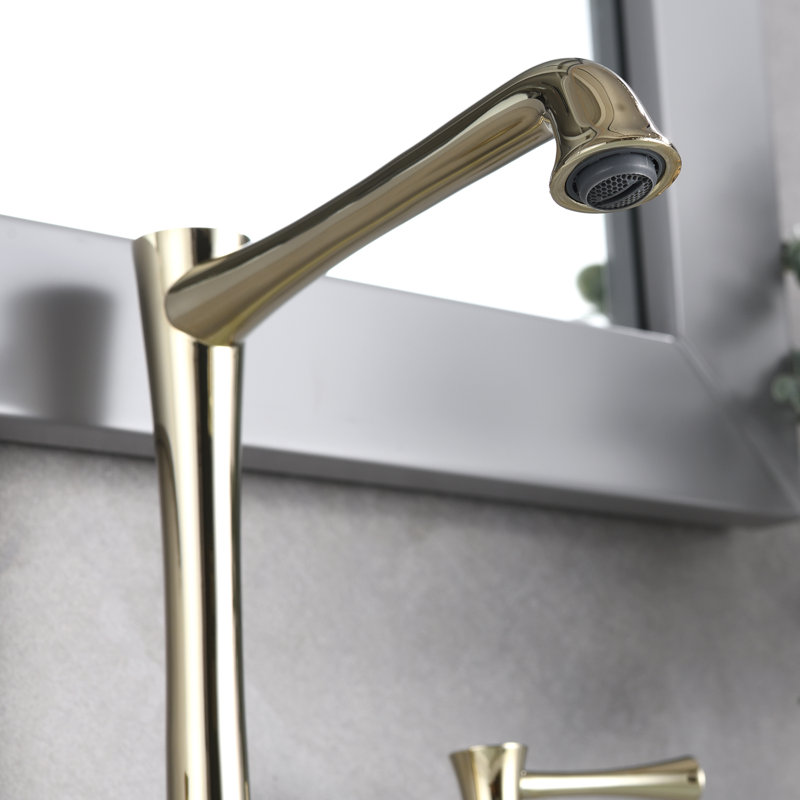 Widespread and Mounting / Installation Required 2 -handle Bathroom Faucet with Drain Assembly