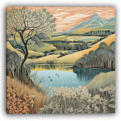 Golden Valley Vista Wrapped Canvas Wall Art