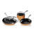 Gotham Steel Copper Cast Textured 5 Piece Nonstick Cookware Set