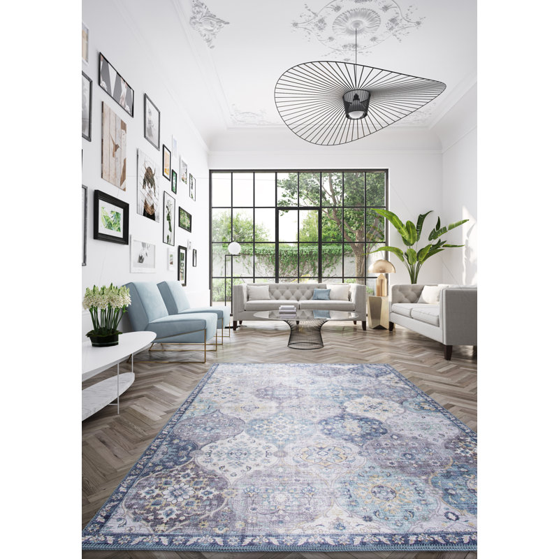 Borealis Flatweave Blue Navy/Green/Taupe, Rectangle 200 x 290cm