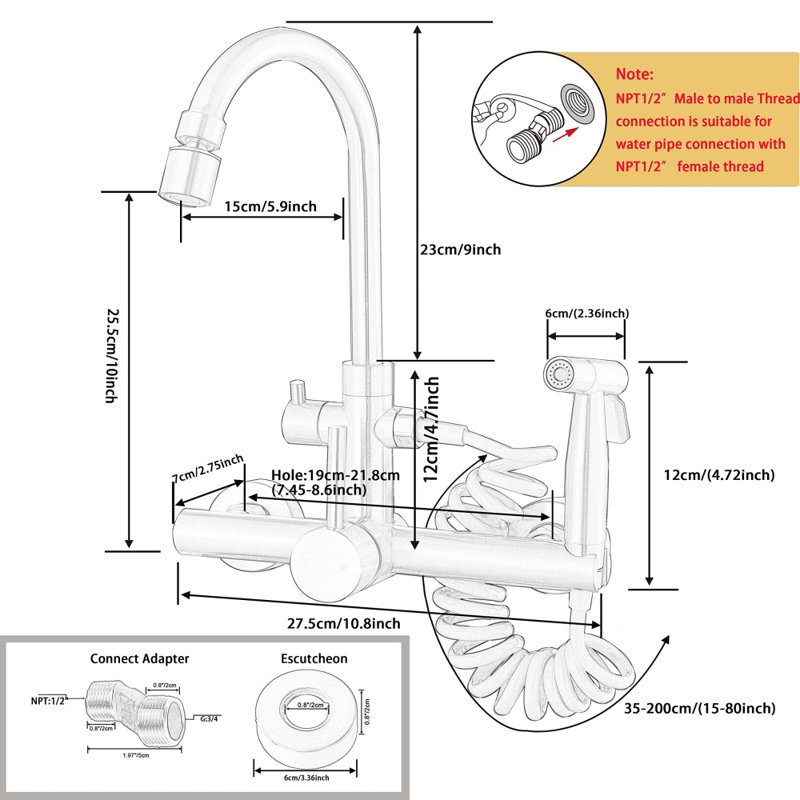 XWSI Touch Kitchen Faucet with Side Spray