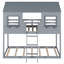 Twin Over Bunk Bed In Grey - Built With Materials Solid Wood Guardrail '