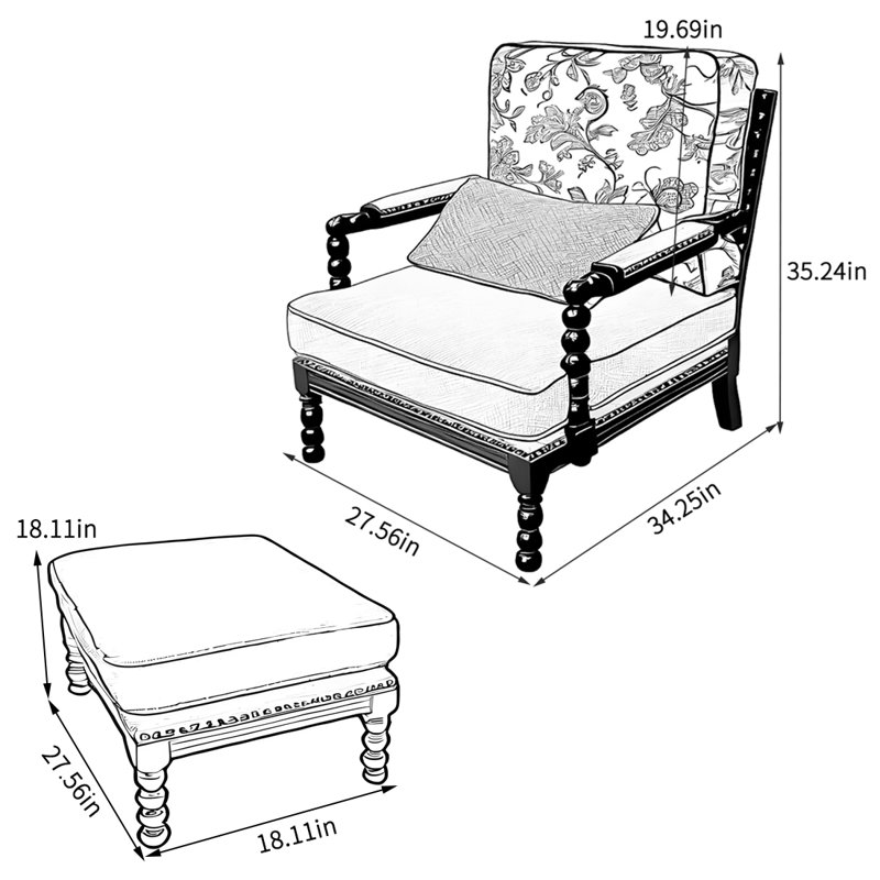 Fauteuil confortable en tissu doux semblable à un nuage