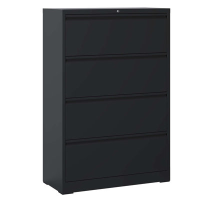 Formaldehyde- 4 File Cabinet, Hardware, 30 Setup For Home Work Area Steel Cabinet With Extension Quiet Drawers, 110Lbs Per Drawer, Safe & Stable Design Office Use