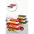 Durable 6-Piece Storage Box Set, Red & Anthracite | BPA-Free Plastic, Sizes: 5.5 x 8.0 x 2.6 in (2 pcs), 4.7 x 6.5 x 2.2 in (2 pcs), 3.9 x 5.5 x 1.8 in (2 pcs) | Dishwasher Safe, Perfect for Organizing Home & Office Spaces