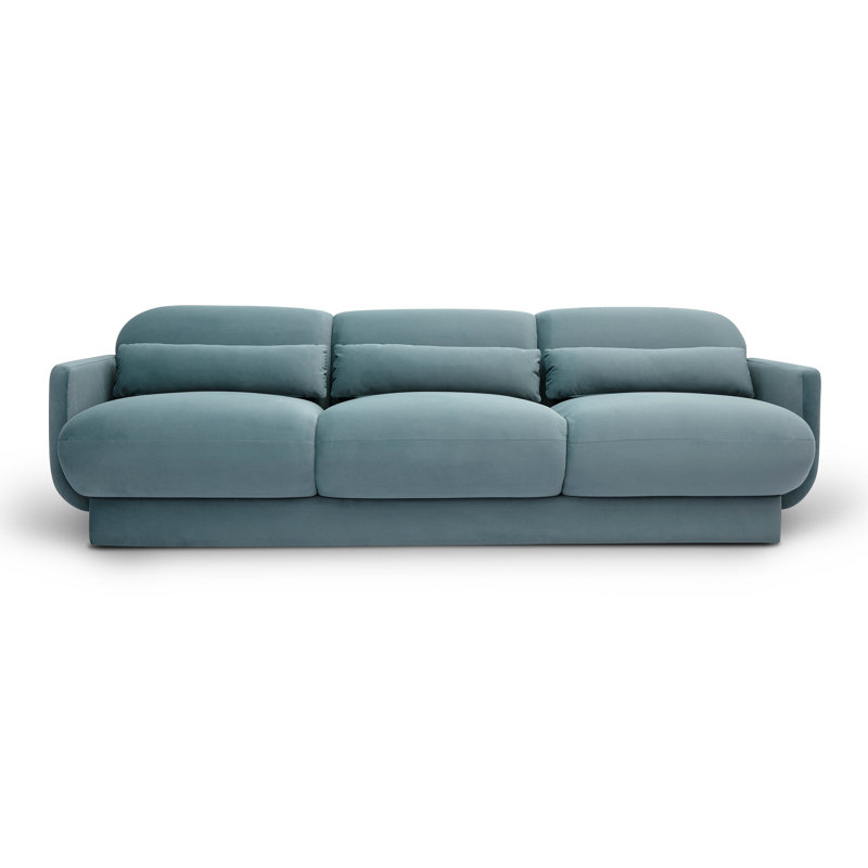 Tov Furniture Azalea Powder Blue Velvet Sofa, Powder Blue