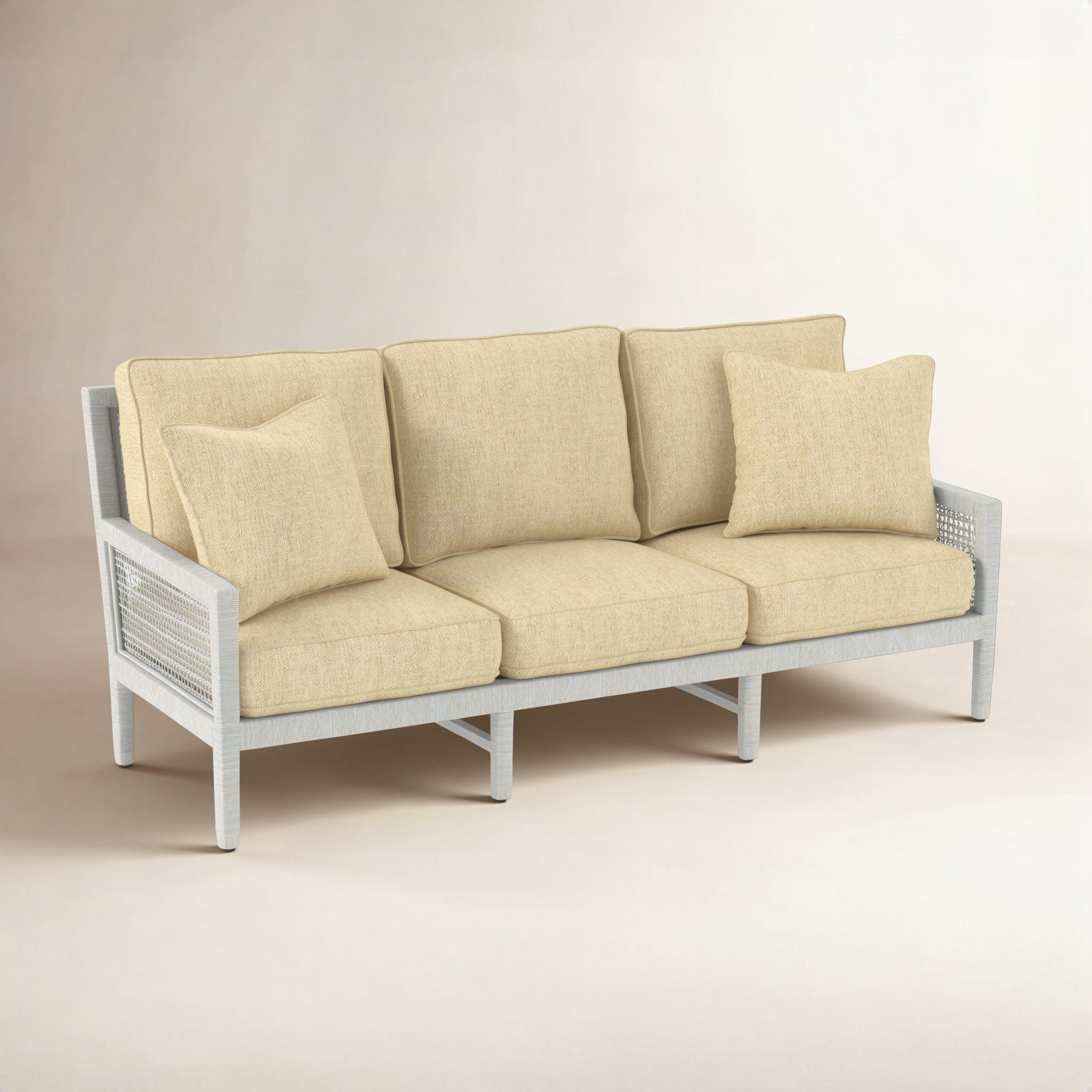 Harper 76'' Sofa, Bisque, Beige Sugar Performance; 0863-93