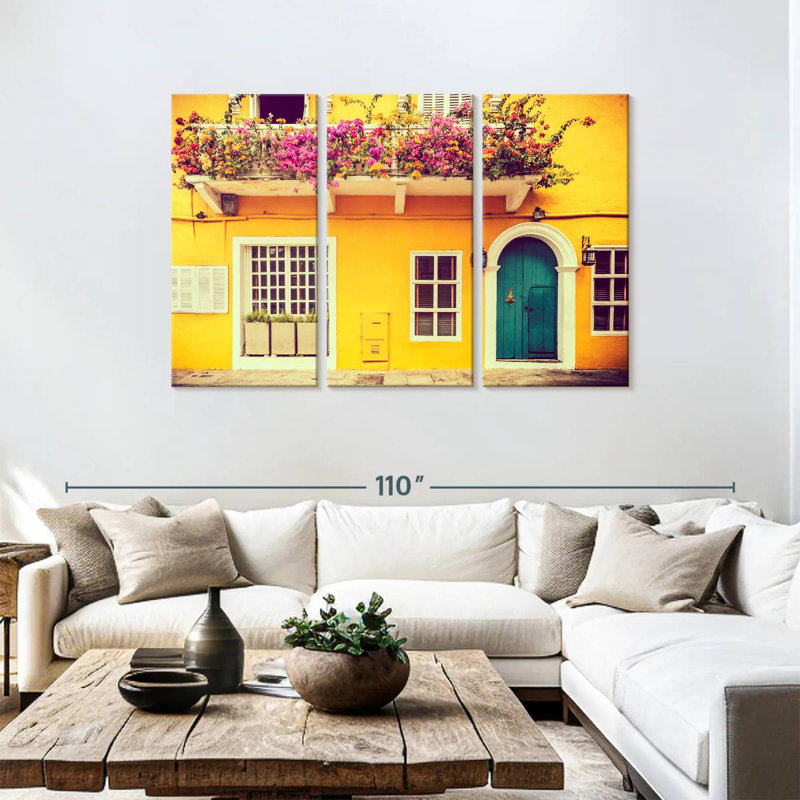 Lilie Traditional Colombian Building, 48" H x 74" W